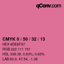 Color code: CMYK 0 / 50 / 32 / 13 | qconv.com