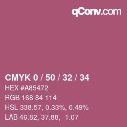 Color code: CMYK 0 / 50 / 32 / 34 | qconv.com