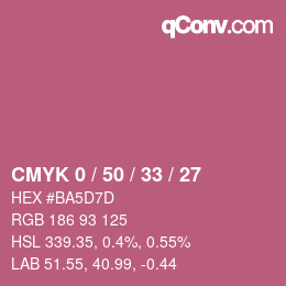 Color code: CMYK 0 / 50 / 33 / 27 | qconv.com