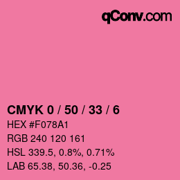 Color code: CMYK 0 / 50 / 33 / 6 | qconv.com