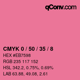 Color code: CMYK 0 / 50 / 35 / 8 | qconv.com