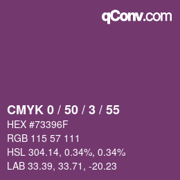 Color code: CMYK 0 / 50 / 3 / 55 | qconv.com