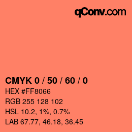 Color code: CMYK 0 / 50 / 60 / 0 | qconv.com