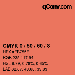 Color code: CMYK 0 / 50 / 60 / 8 | qconv.com