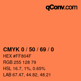 Color code: CMYK 0 / 50 / 69 / 0 | qconv.com