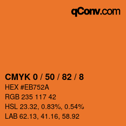 Color code: CMYK 0 / 50 / 82 / 8 | qconv.com