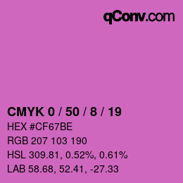 Color code: CMYK 0 / 50 / 8 / 19 | qconv.com