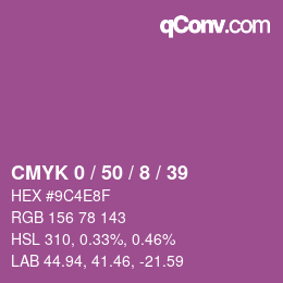 Color code: CMYK 0 / 50 / 8 / 39 | qconv.com