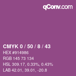 Color code: CMYK 0 / 50 / 8 / 43 | qconv.com