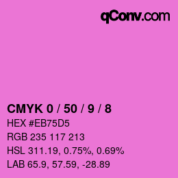 Color code: CMYK 0 / 50 / 9 / 8 | qconv.com