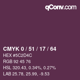 Código de color: CMYK 0 / 51 / 17 / 64 | qconv.com