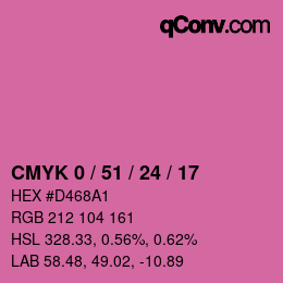 Color code: CMYK 0 / 51 / 24 / 17 | qconv.com