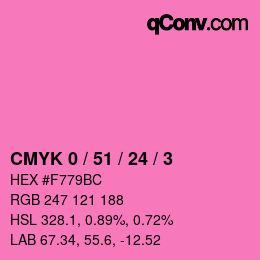 Color code: CMYK 0 / 51 / 24 / 3 | qconv.com