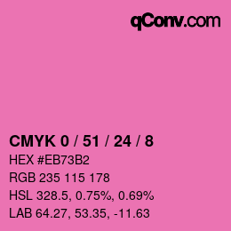カラーコード: CMYK 0 / 51 / 24 / 8 | qconv.com