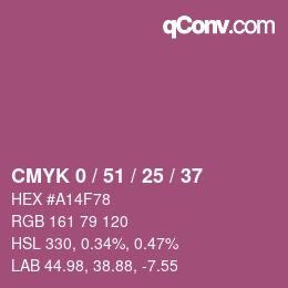 Color code: CMYK 0 / 51 / 25 / 37 | qconv.com