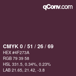 Color code: CMYK 0 / 51 / 26 / 69 | qconv.com