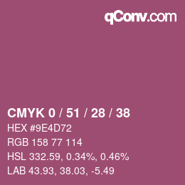 Color code: CMYK 0 / 51 / 28 / 38 | qconv.com