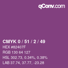 Código de color: CMYK 0 / 51 / 2 / 49 | qconv.com