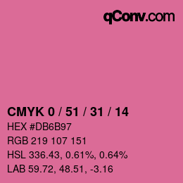 颜色代码: CMYK 0 / 51 / 31 / 14 | qconv.com