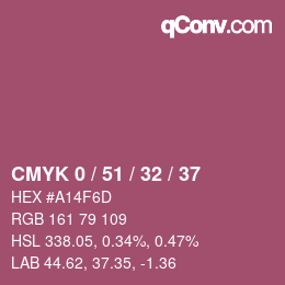 Color code: CMYK 0 / 51 / 32 / 37 | qconv.com