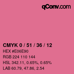 カラーコード: CMYK 0 / 51 / 36 / 12 | qconv.com