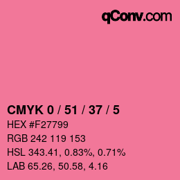 Color code: CMYK 0 / 51 / 37 / 5 | qconv.com