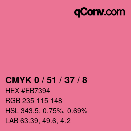カラーコード: CMYK 0 / 51 / 37 / 8 | qconv.com