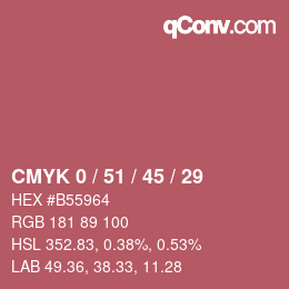 Color code: CMYK 0 / 51 / 45 / 29 | qconv.com