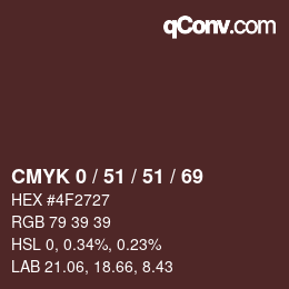 Color code: CMYK 0 / 51 / 51 / 69 | qconv.com