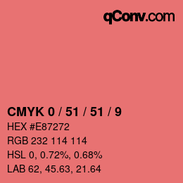 Color code: CMYK 0 / 51 / 51 / 9 | qconv.com