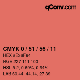 Color code: CMYK 0 / 51 / 56 / 11 | qconv.com