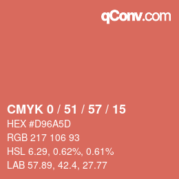Farbcode: CMYK 0 / 51 / 57 / 15 | qconv.com