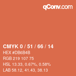 カラーコード: CMYK 0 / 51 / 66 / 14 | qconv.com