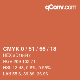 Color code: CMYK 0 / 51 / 66 / 18 | qconv.com