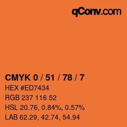 Color code: CMYK 0 / 51 / 78 / 7 | qconv.com