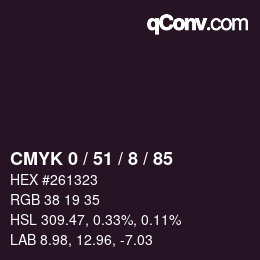 Color code: CMYK 0 / 51 / 8 / 85 | qconv.com