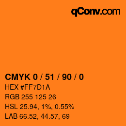 Color code: CMYK 0 / 51 / 90 / 0 | qconv.com