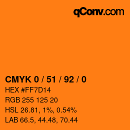 Color code: CMYK 0 / 51 / 92 / 0 | qconv.com