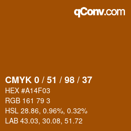 Color code: CMYK 0 / 51 / 98 / 37 | qconv.com
