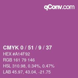 Farbcode: CMYK 0 / 51 / 9 / 37 | qconv.com