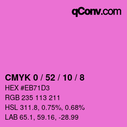 Color code: CMYK 0 / 52 / 10 / 8 | qconv.com