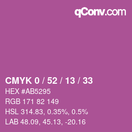 Color code: CMYK 0 / 52 / 13 / 33 | qconv.com