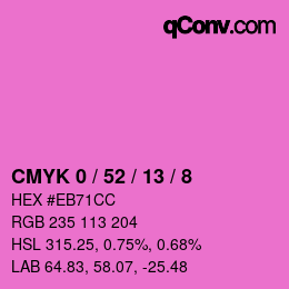 Color code: CMYK 0 / 52 / 13 / 8 | qconv.com