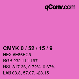 Color code: CMYK 0 / 52 / 15 / 9 | qconv.com