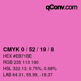 Color code: CMYK 0 / 52 / 19 / 8 | qconv.com