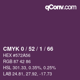 カラーコード: CMYK 0 / 52 / 1 / 66 | qconv.com