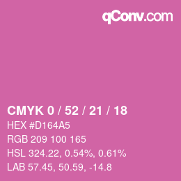 Color code: CMYK 0 / 52 / 21 / 18 | qconv.com