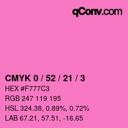 Color code: CMYK 0 / 52 / 21 / 3 | qconv.com