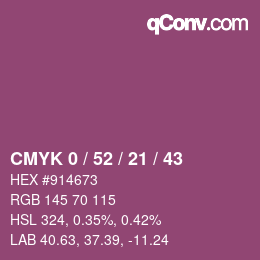 颜色代码: CMYK 0 / 52 / 21 / 43 | qconv.com