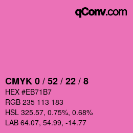 Color code: CMYK 0 / 52 / 22 / 8 | qconv.com